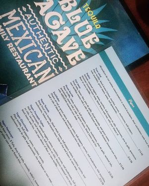 Vegan menu! at Tequila Blue Agave in Lincoln City