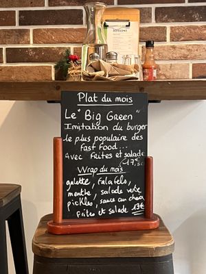 Menu of the day  at Greenpoint Burgers in Annecy