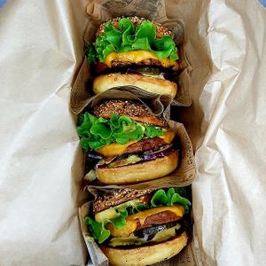 Vegan Burgers box !!!!! at Greenpoint Burgers in Annecy