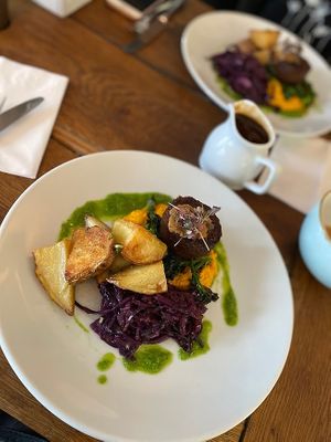 Pea meat ballotine roast at Dr Legumes in Folkestone