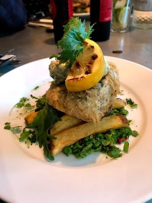 Tofish and chips at Dr Legumes in Folkestone