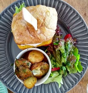 'Fish' burger at Dr Legumes in Folkestone