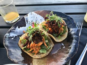 Masala Oyster Mushroom Rotis at Dr Legumes in Folkestone