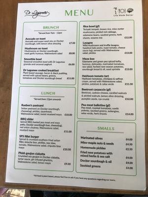 Breakfast / Lunchtime Menu at Dr Legumes in Folkestone