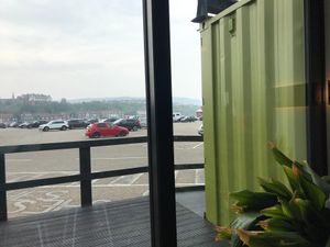 View of Harbour from the inside of the restaurant  at Dr Legumes in Folkestone