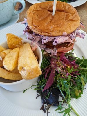 Seitan burger at Dr Legumes in Folkestone