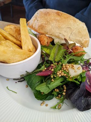 Battered banana blossom butty at Dr Legumes in Folkestone