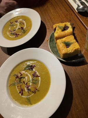 Corn chowder - had warm spice   at Dr Legumes in Folkestone