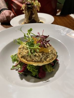 Beetroot crumble top tart   at Dr Legumes in Folkestone