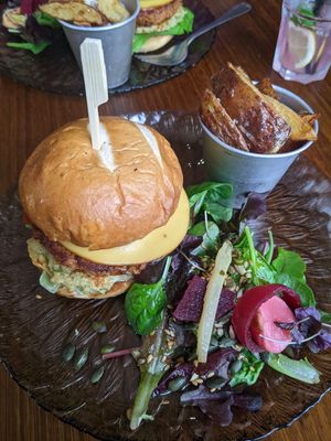 Chikken burger at Dr Legumes in Folkestone