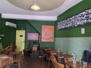 Upstairs restaurant area at Dr Legumes in Folkestone