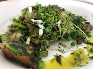 Delicious homemade gnocchi with nettles  at Dr Legumes in Folkestone