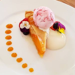 Apricot tart. Top 3 desserts I've ever eaten at Dr Legumes in Folkestone