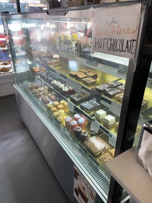 Entite vegan cake display! at Europa Cake Shop in St Kilda