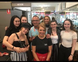 Manager on internet, falsely accused me of touching, even harassing a staff. But look at him here! I didn't touch any staff, even kindly gave flowers to one. Natan means "He gave". at Europa Cake Shop in St Kilda