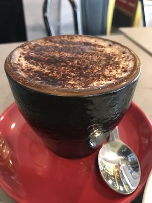 Vegan hot choc  at Europa Cake Shop in St Kilda
