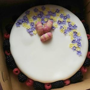 My friend Aprils marzipan birthday cake  at Luscious Desserts in Halifax