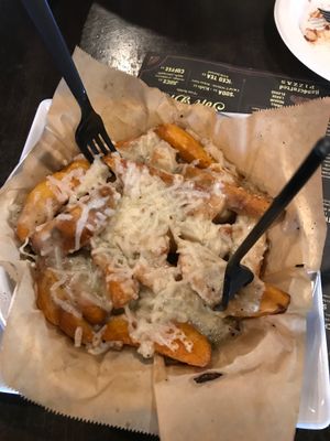 Vegetarian cheese fries  at Bakersfield Pizza Co in Bakersfield
