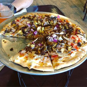 Delicious Vegan Pizza!!   at Bakersfield Pizza Co in Bakersfield