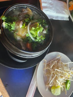 Vegan Pho how it comes when ordered at Chopstix Cafe in Gainesville