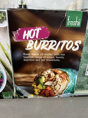 Menu at freshii in West Perth
