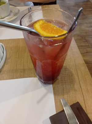 Amazing homemade lemonade with wild berries at Ctyri Sestry in Kutna Hora