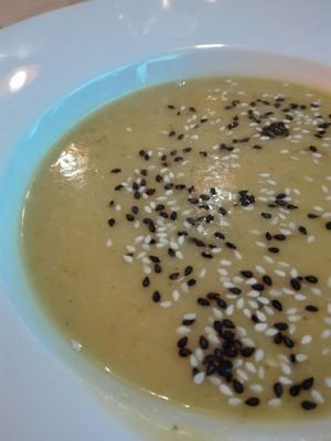 Vegan soup at Ctyri Sestry in Kutna Hora