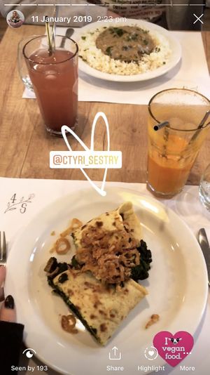 daily menu vegan at Ctyri Sestry in Kutna Hora