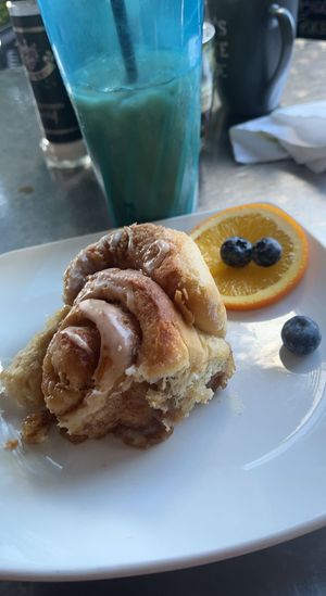 Vegan Cinnamon Roll at Simon's Coffee House in Sarasota