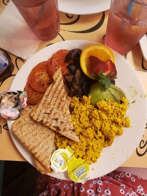 vegan full monty! (minus beans) at Simon's Coffee House in Sarasota