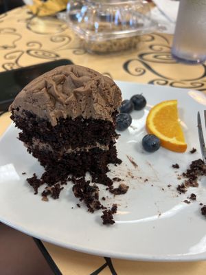 Double chocolate cake   at Simon's Coffee House in Sarasota