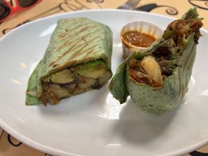 Kite runner wrap  at Simon's Coffee House in Sarasota