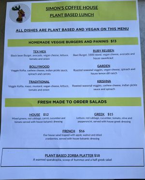   at Simon's Coffee House in Sarasota