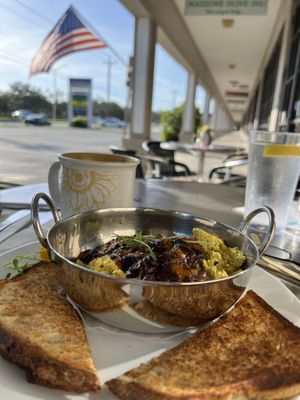Mexican Skillet w/ Sourdough Bread  at Simon's Coffee House in Sarasota