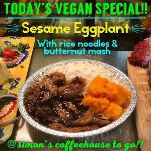 Vegan Daily specials  at Simon's Coffee House in Sarasota