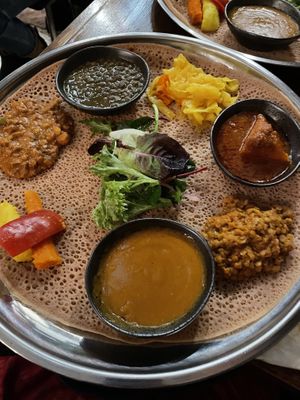 Vegetarian (vegan) combination   at Little Africa in North Melbourne