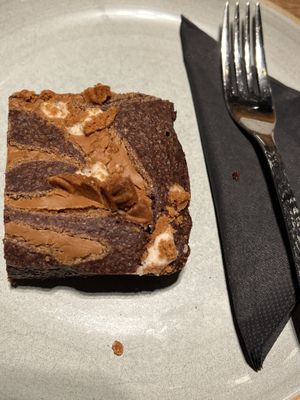 Vegan brownie  at De Republiek in Bruges