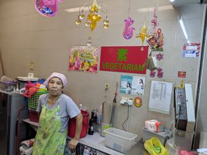 Owner at Great Eastern Mall - Vegetarian Stall in Ampang