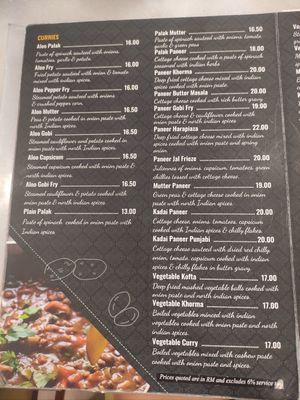 Menu at Saravana Bhavan - Lebuh Ampang in Kuala Lumpur