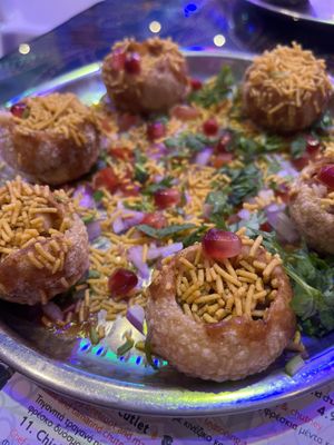 Sev Puri  at Naamaste Indian Restaurant in Paphos