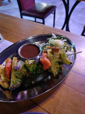 Vegan gyoza as a starter at Naamaste Indian Restaurant in Paphos