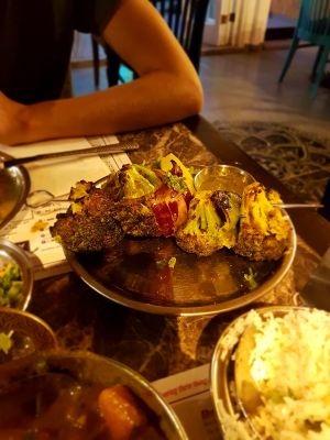 Tandoori Broccoli - amazing and spicy  at Naamaste Indian Restaurant in Paphos