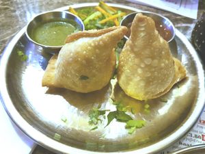 Vegetable samosas at Naamaste Indian Restaurant in Paphos