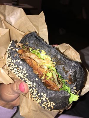 BBQ pulled mushroom at Vegan Burger Brothers in Amsterdam