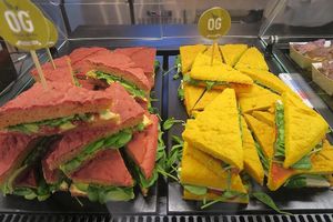 Vegan paninis. at Organic Garden in Ljubljana