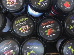 Indy&Pippa slovenian certified organic & vegan ice cream in different flavours at Organic Garden in Ljubljana