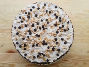 Vegan pie at Organic Garden in Ljubljana