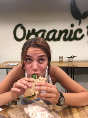 Delicious wrap  at Organic Garden in Ljubljana