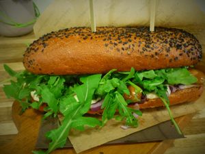 Hot dog at Organic Garden in Ljubljana