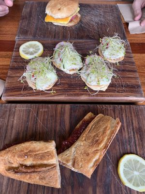 Cashew cheese toast at Falcon Coffee Bar in Nashville